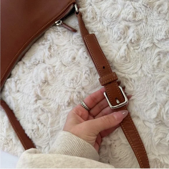 Rare Vintage Coach Hampton Demi Brown Leather Shoulder Crossbody Bag 7587 - Picture 5 of 6